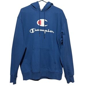 Champion Men's Hoodie in Blue with Logo